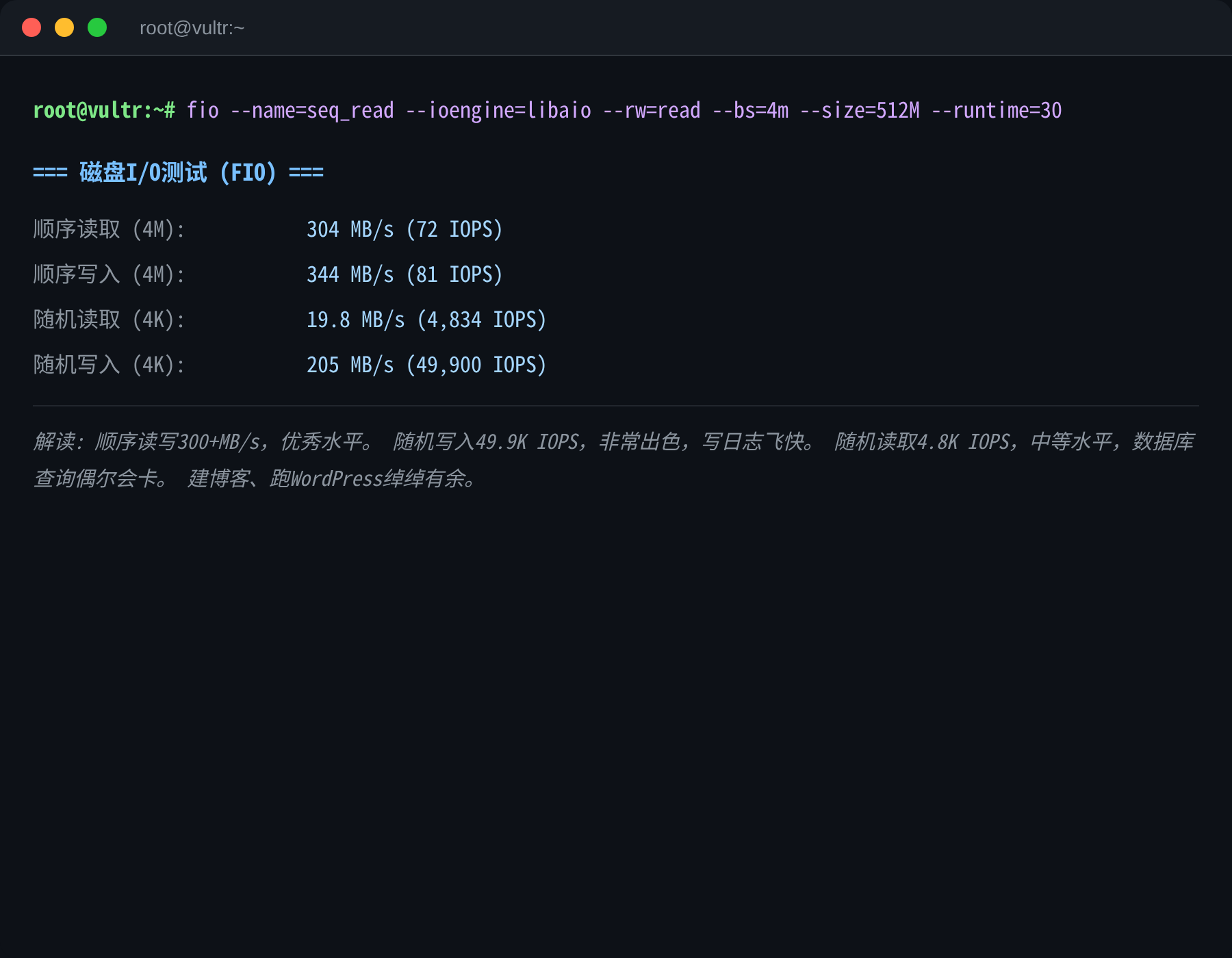 磁盘I/O终端截图